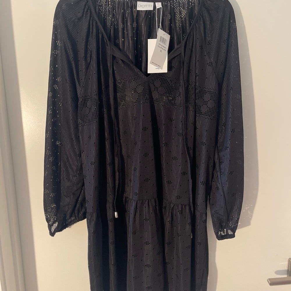 Dotti Elegant Black Long Sleeve Dress